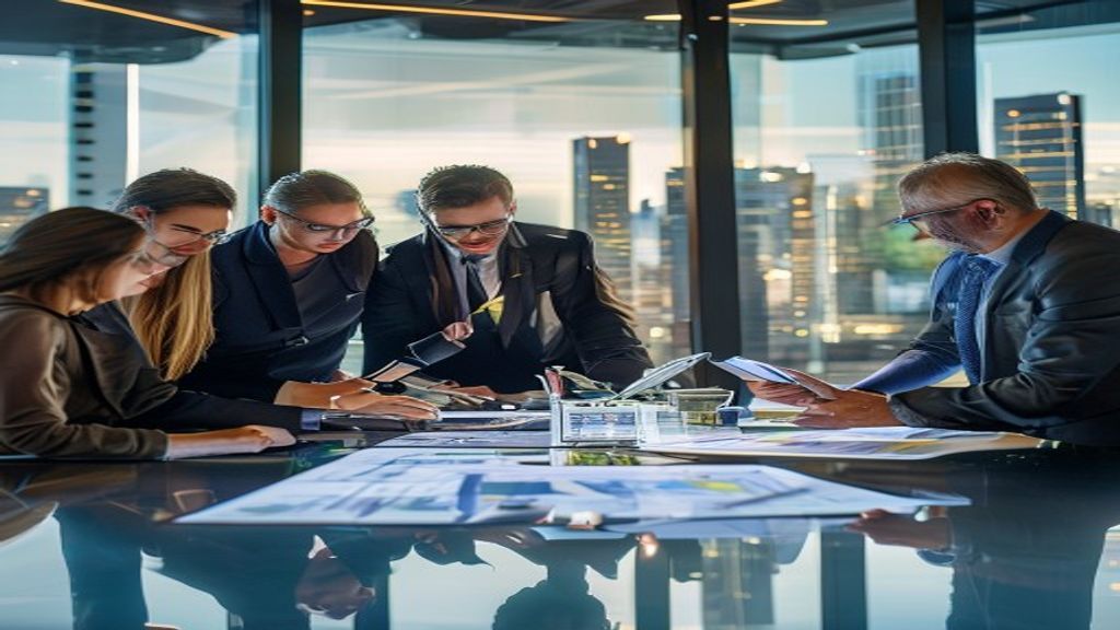 Business professionals collaborating with global property franchises to maximize ROI through strategic partnerships