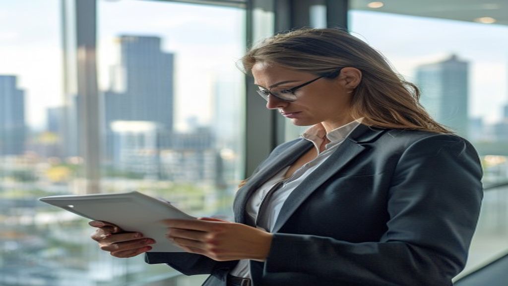 Professional evaluating verified commercial property listings from top brokers