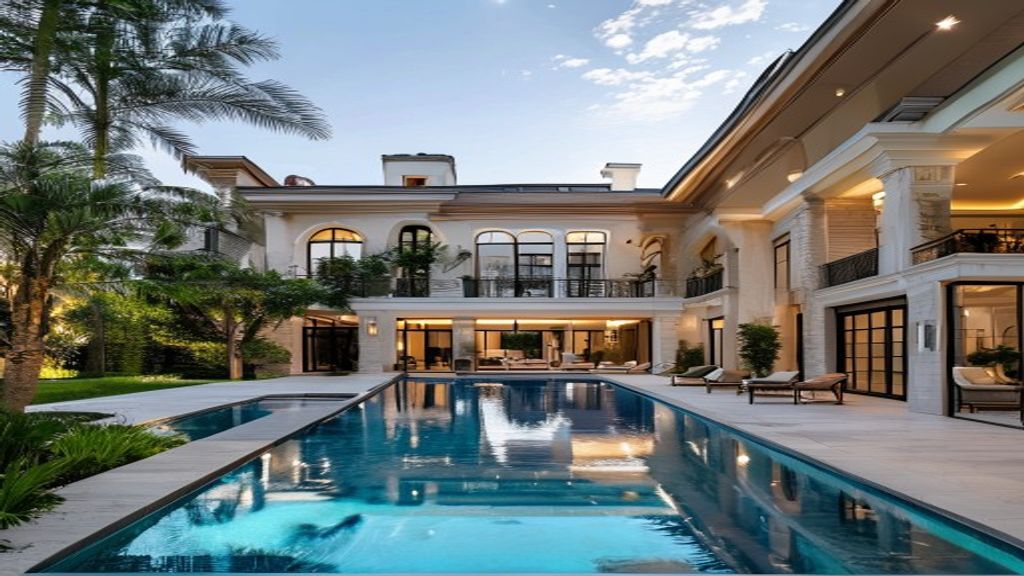 Luxury mansions for sale featuring elegant indoor swimming pools