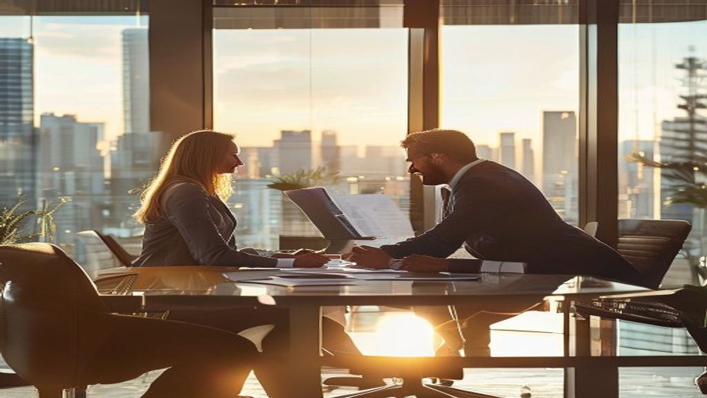 Corporate team signing a long‑term lease with leading real estate firm for secure office space