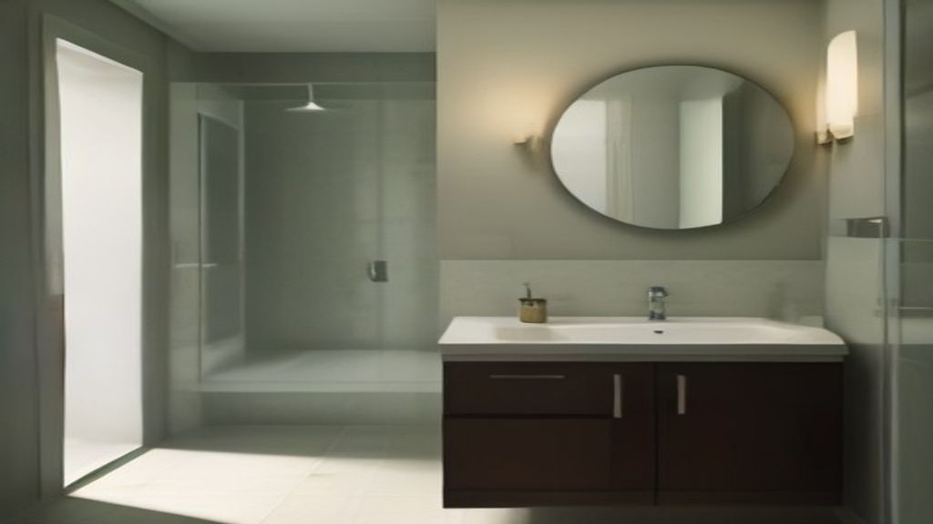 Stylish small bathroom remodel ideas featuring space‑saving storage, light color palette, and modern fixtures.